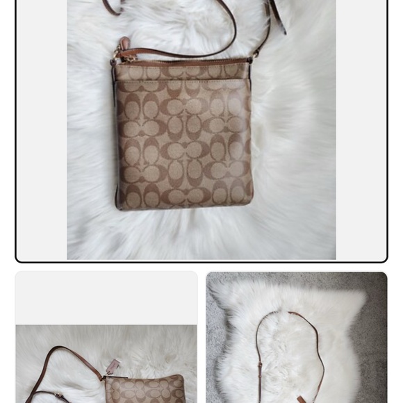 Coach Tan Signature Crossbody Bag - Picture 3 of 7